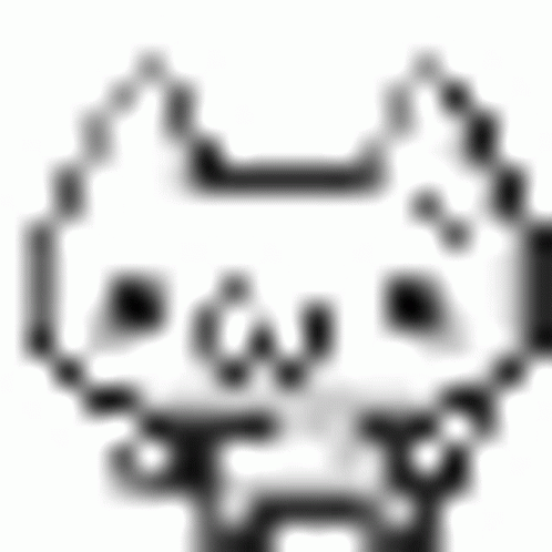 Pixel Art Cat With Beard GIF