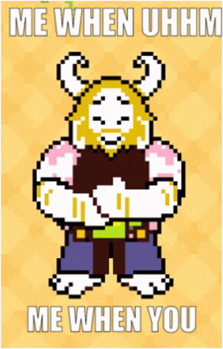 Pixel Art Character Me When Uhhm Me When You GIF