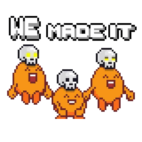 Pixel Art Characters With Skulls