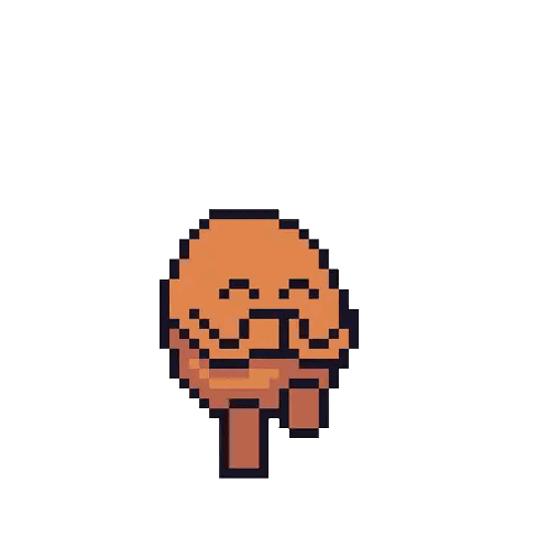 Pixel Art Chicken With Mustache and Sunglasses