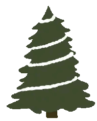 Pixel Art Christmas Tree with Fau