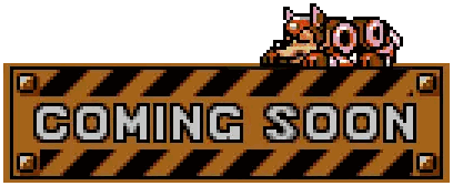 Pixel Art Coming Soon Sign With Fox