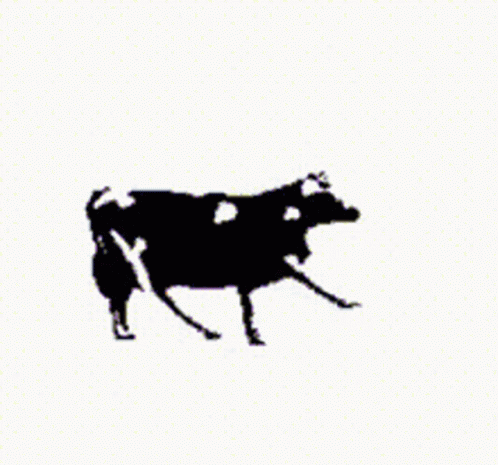 Pixel Art Cow Walking GIF