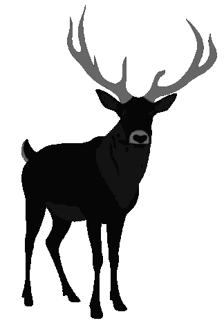 Pixel Art Deer with Antlers