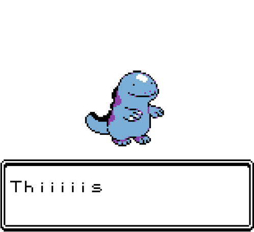 Pixel Art Dinosaur Saying This Is