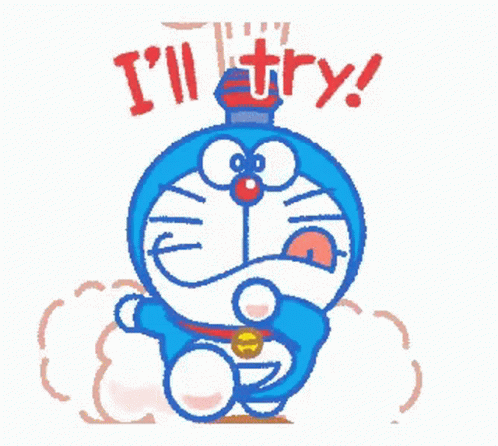 Pixel Art Doraemon I'll Try GIF