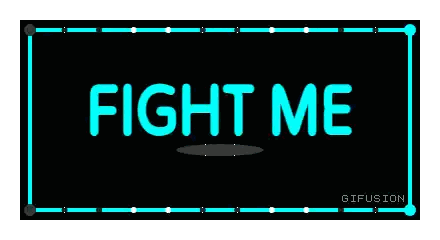 Pixel Art Fight Me Sign