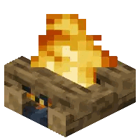Pixel Art Fire Burning in Wooden Box
