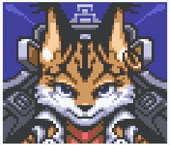 Pixel Art Fox Wearing Headphones and Helmet
