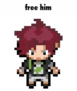 Pixel Art Free Him Text