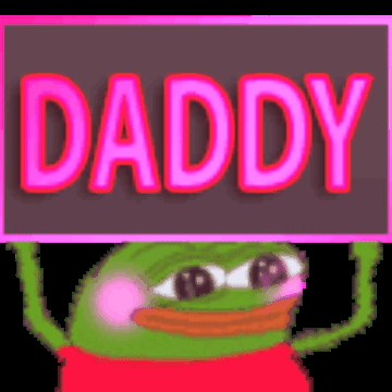 Pixel Art Frog Holding Daddy Sign