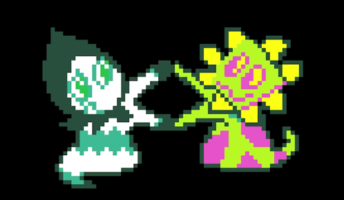 Pixel Art Ghost And Flower GIF
