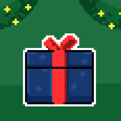 Pixel Art Gift With Merry GIF