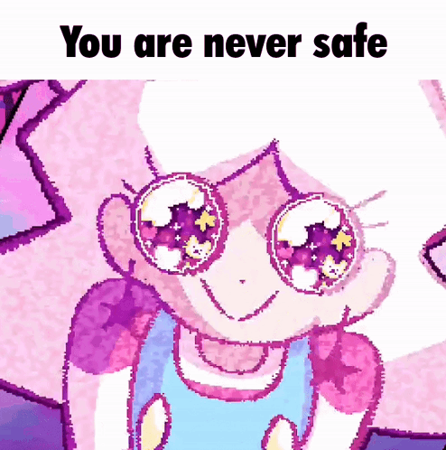 Pixel Art Girl Big Eyes You Are Never Safe