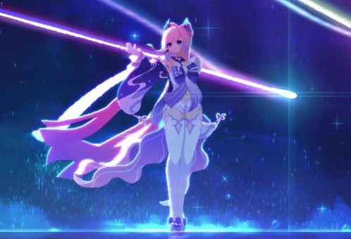 Pixel Art Girl Holding Sword