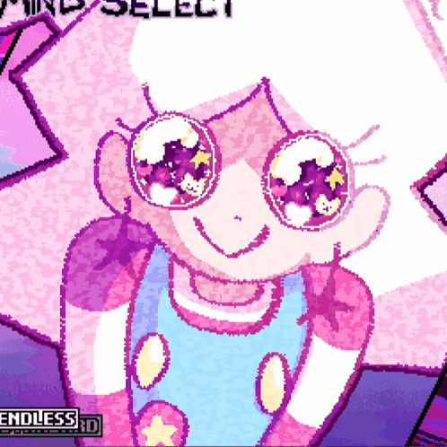 Pixel Art Girl With Big Eyes Endless Hd