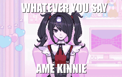 Pixel Art Girl With Pigtails Whatever You Say Ame Kinnie GIF
