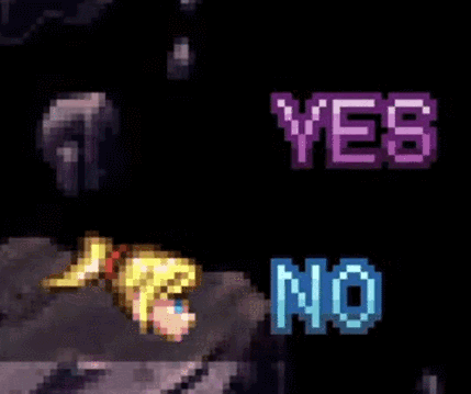 Pixel Art Girl With Ponytail Yes And No GIF