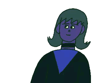 Pixel Art Girl with Purple Hair and Choker