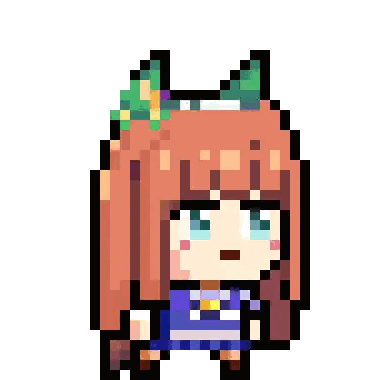 Pixel Art Girl with Red Hair