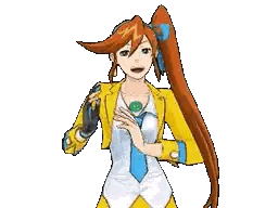 Pixel Art Girl with Red Hair Yellow Jacket