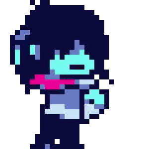 Pixel Art Girl with Scarf