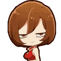 Pixel Art Girl with Short Brown Hair