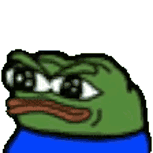 Pixel Art Green Frog Wearing Sunglasses