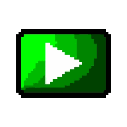 Pixel Art Green Play Button