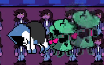 Pixel Art Group of People Standing Together