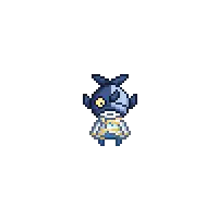 Pixel Art Hand Reaching for Blue Object
