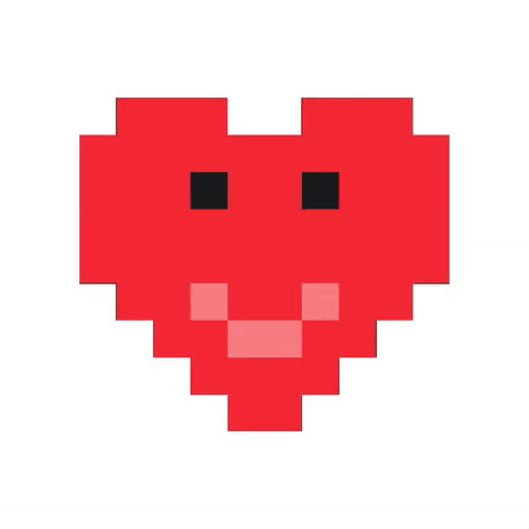 Pixel Art Heart Smiling
