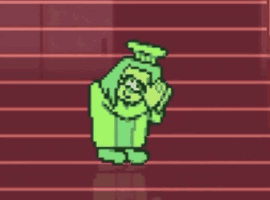 Pixel Art Holding Another's Hand Video Game GIF