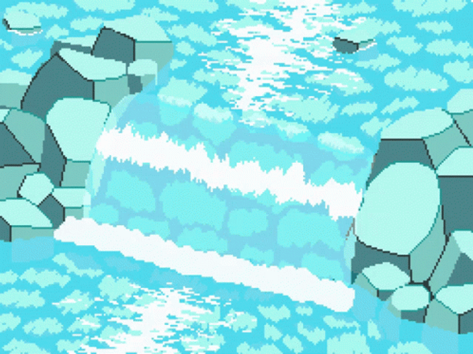 Pixel Art Kawawagi River GIF
