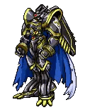 Pixel Art Knight with Blue Cape