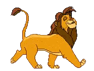 Pixel Art Lion with Long Tail