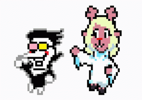 Pixel Art Man And Sheep GIF