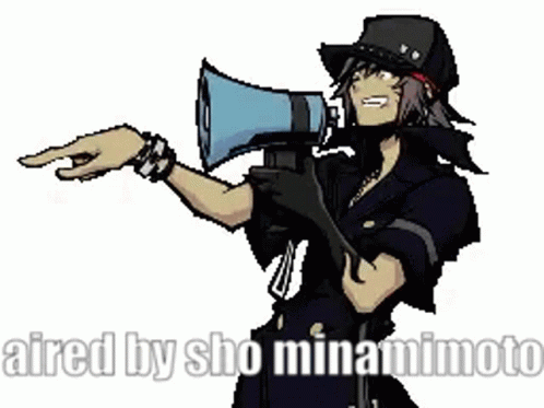 Pixel Art Man Holding Megaphone