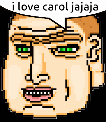 Pixel Art Man I Love Carol Jaja