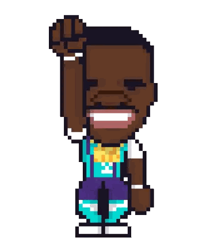 Pixel Art Man in Jersey Number 2