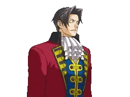 Pixel Art Man in Red Jacket Blue Vest