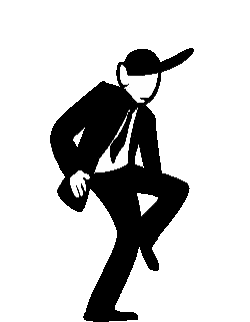 Pixel Art Man in Suit Dancing