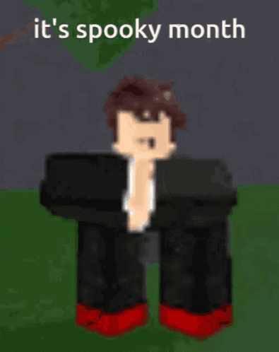 Pixel Art Man In Tuxedo Spooky Month GIF