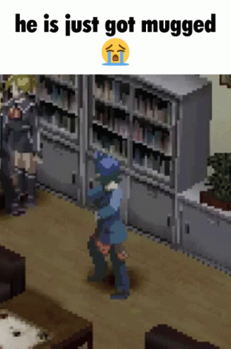 Pixel Art Man Just Got Mugged