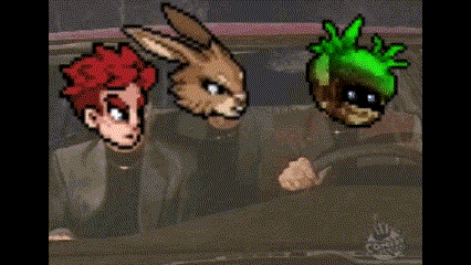 Pixel Art Man Rabbit Heart