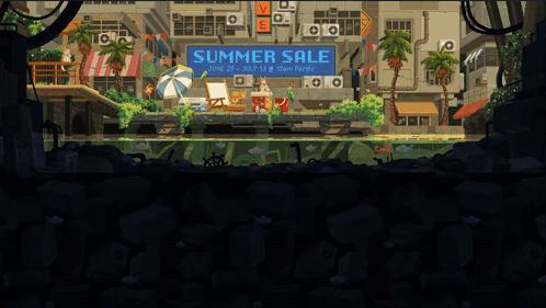 Pixel Art Man Running In Woods Weirdland Tales 50% Off GIF