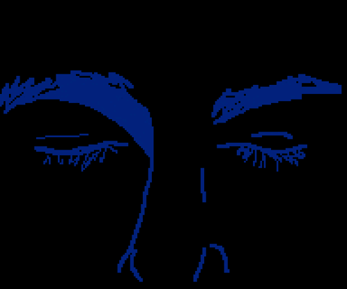 Pixel Art Man's Eyes GIF
