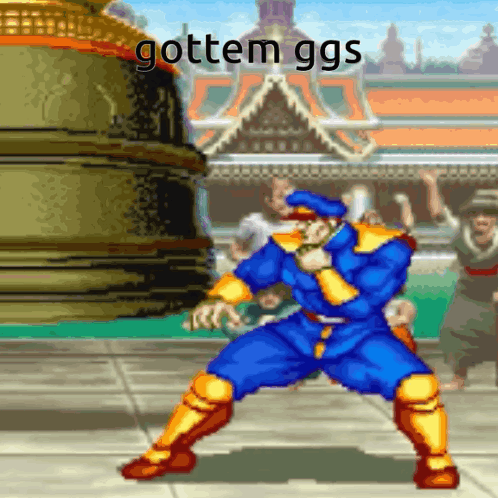 Pixel Art Man Saying Gottem Ggs