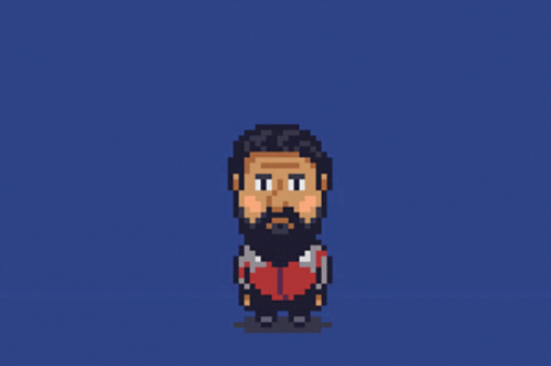 Pixel Art Man Saying On The Line