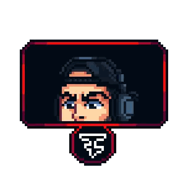Pixel Art Man Wearing Headphones and Hat